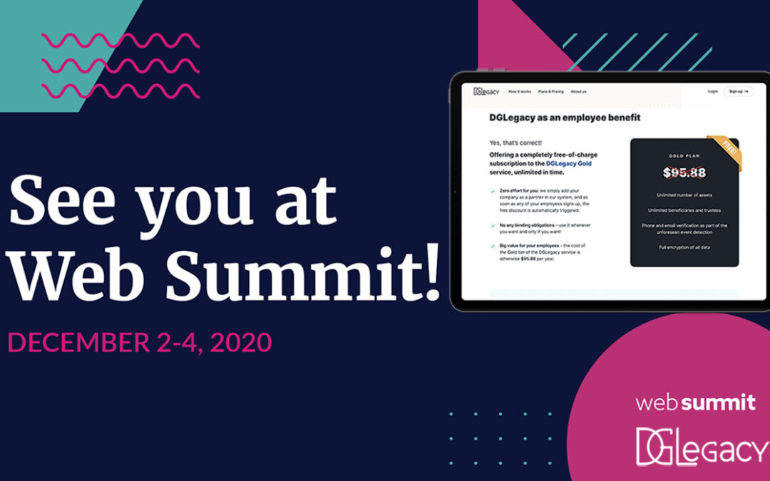 DGLegacy Introduces its B2B Digital Inheritance Offering at the Web Summit 2020