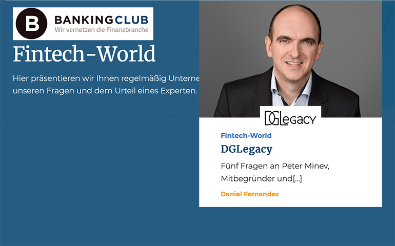 Peter Minev for BANKINGCLUB, Fintech-World