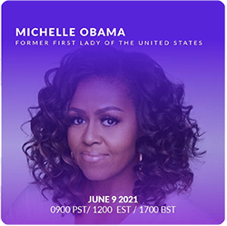 Michelle Obama speaking at #WITOnlineFestival with the participation of DGLegacy