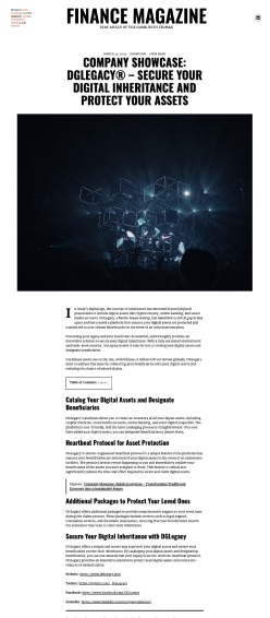 DGLegacy® – Secure Your Digital Inheritance and Protect Your Assets ...