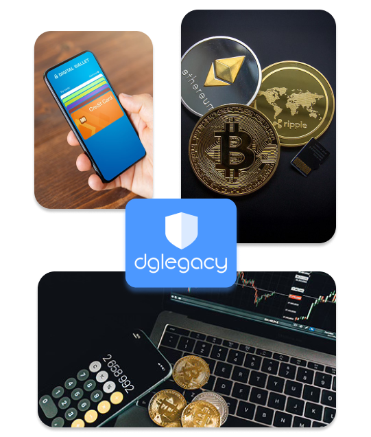 Managing and securing digital wallets, cryptocurrency, and crypto trading assets with DGLegacy for financial literacy and secure digital asset protection.